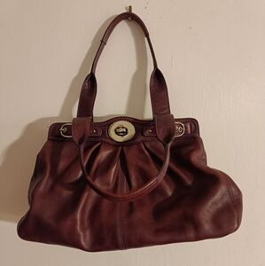 Coach pleated purple purse